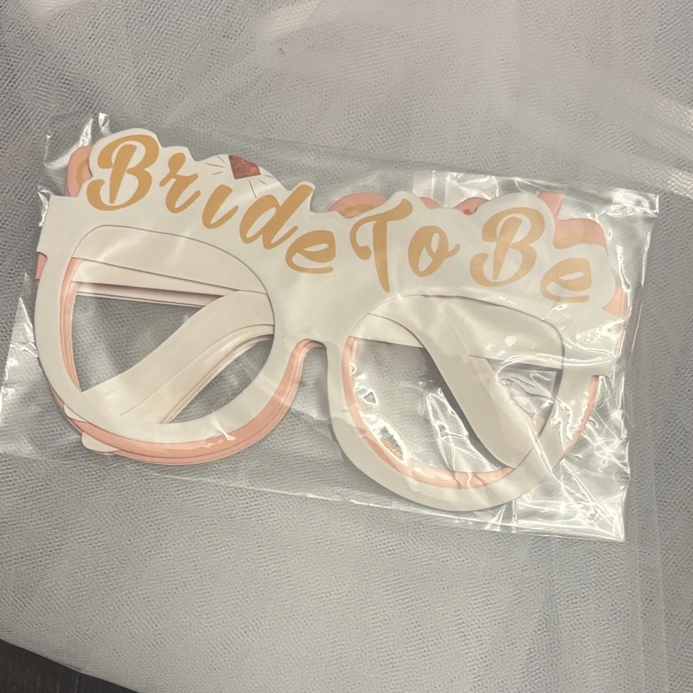 Bride to Be Party Supplies Set with Pink and Gold Accents